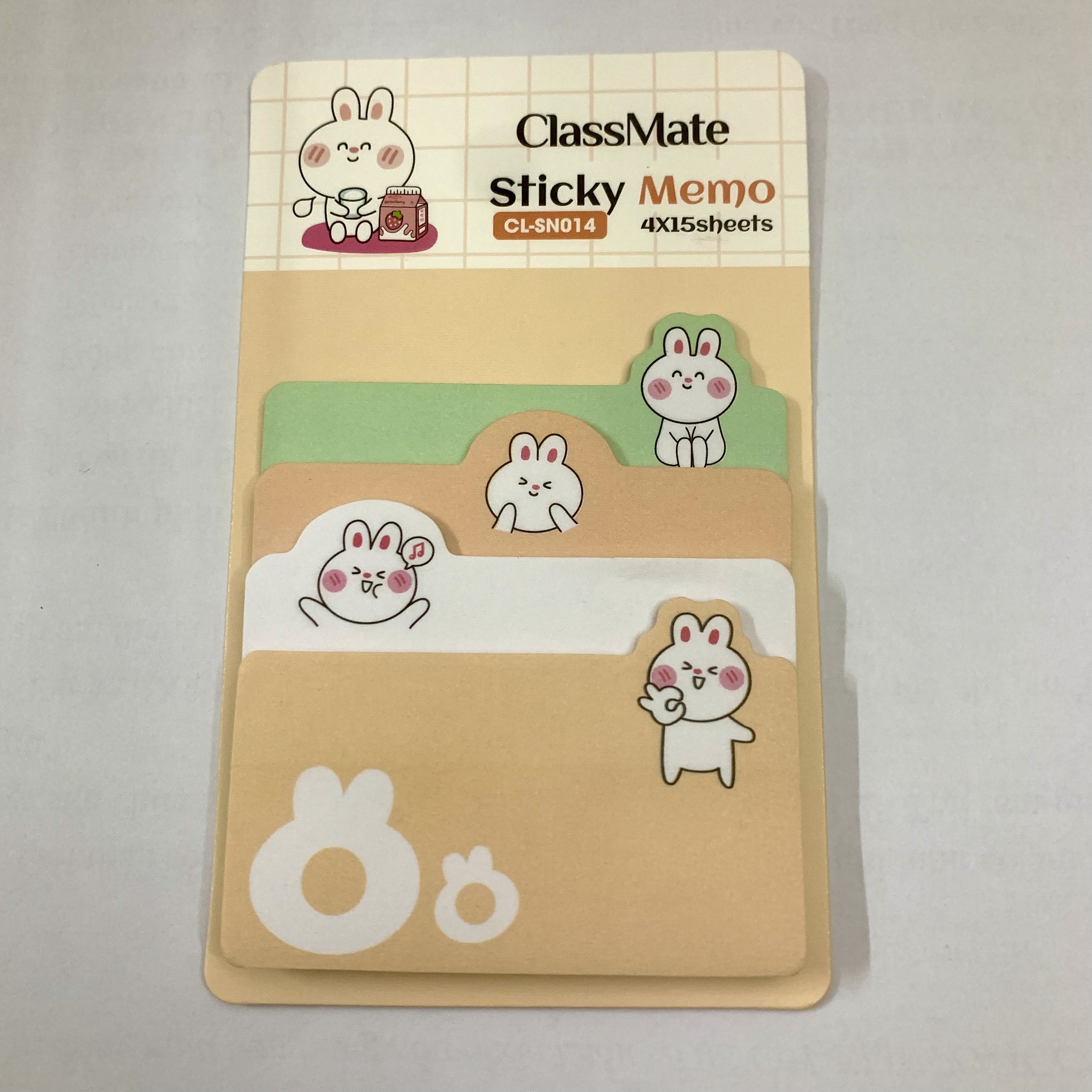 Giấy note ghi chú Classmate Sticky Memo CL-SN014 - hình thỏ dễ thương, chia 4 kích thước/tập