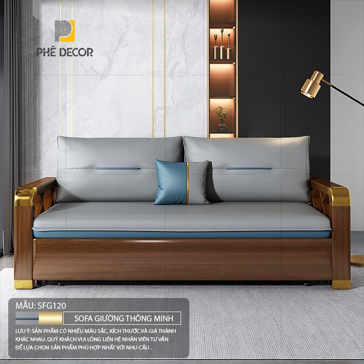 SOFA GIƯỜNG CAO CẤP - SFG120 - cao su/ Xơ dừa 1m95