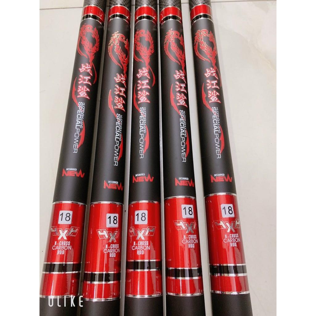Cần câu tay xích long 6H catbon tặng ngọn phụ