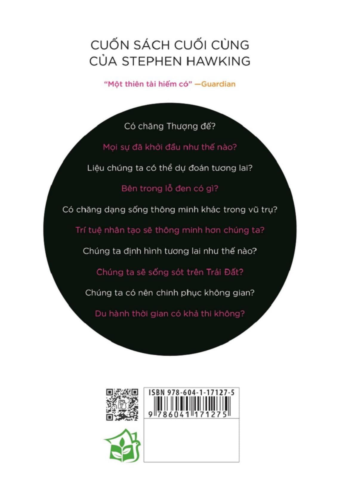 Sách Stephen Hawking - Trả Lời Ngắn Gọn Những Câu Hỏi Lớn