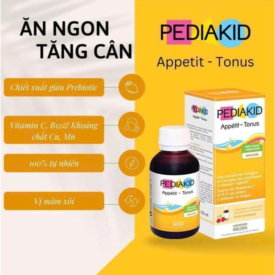 Siro Hỗ Trợ Ăn Ngon Cho Bé Pediakid Appetit Tonus Giúp Bé Tiêu Hóa Khỏe 125ml