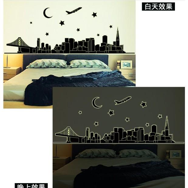 Decal trang trí Thành Phố Trăng Sao - Dạ Quang A.H