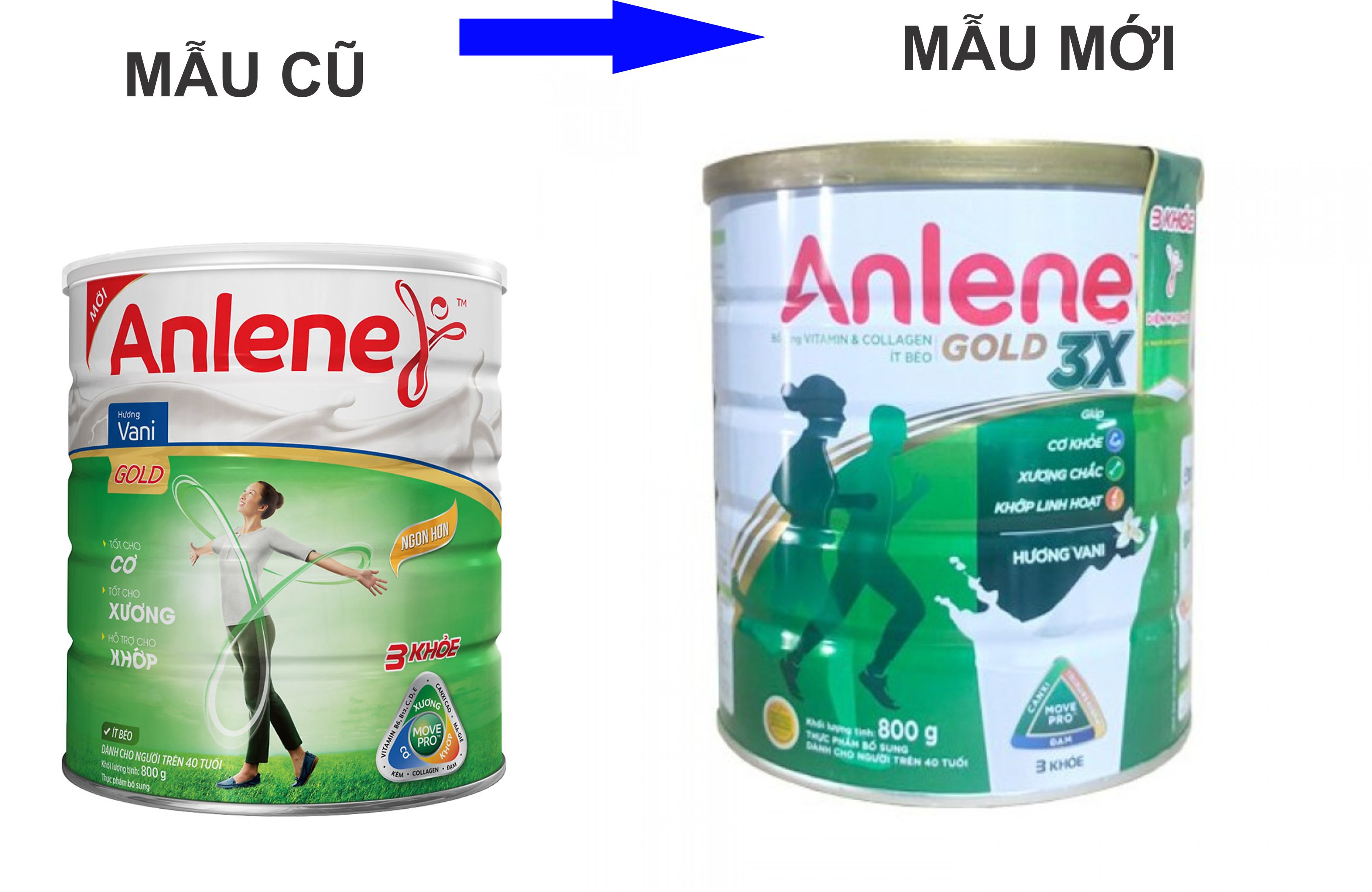 Hình ảnh Sữa Bột Anlene Gold Movepro 3X Hương Vanilla (Hộp Thiếc 800g)