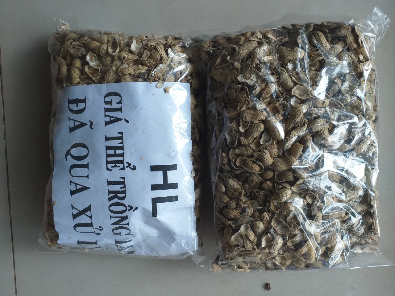 Vỏ đậu phộng làm giá thể trồng lan, trồng cây bịch 300gr