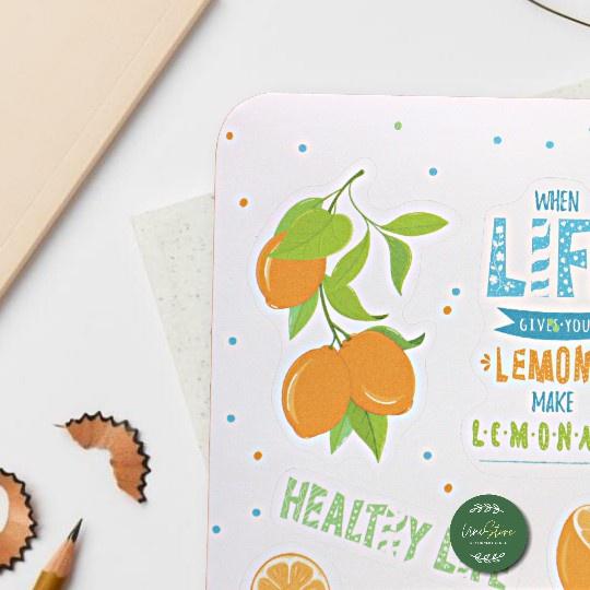 sticker sheet sweet lemon - sticker trang trí nhật kí , sổ tay | Bullet journal sticker