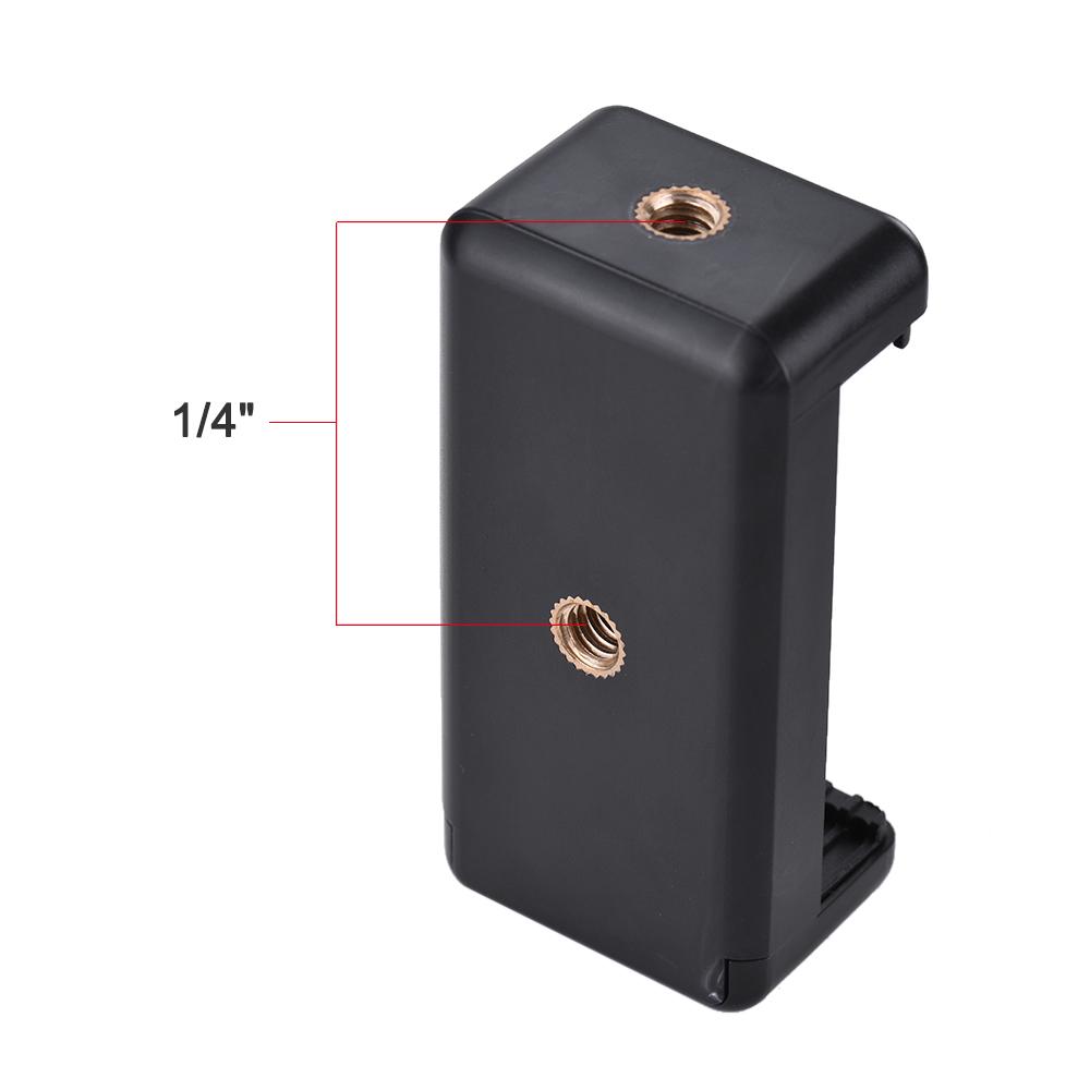 Adjustable Phone Holder Clip Bracket Clamp Mount with 1/4 Inch Screw Hole