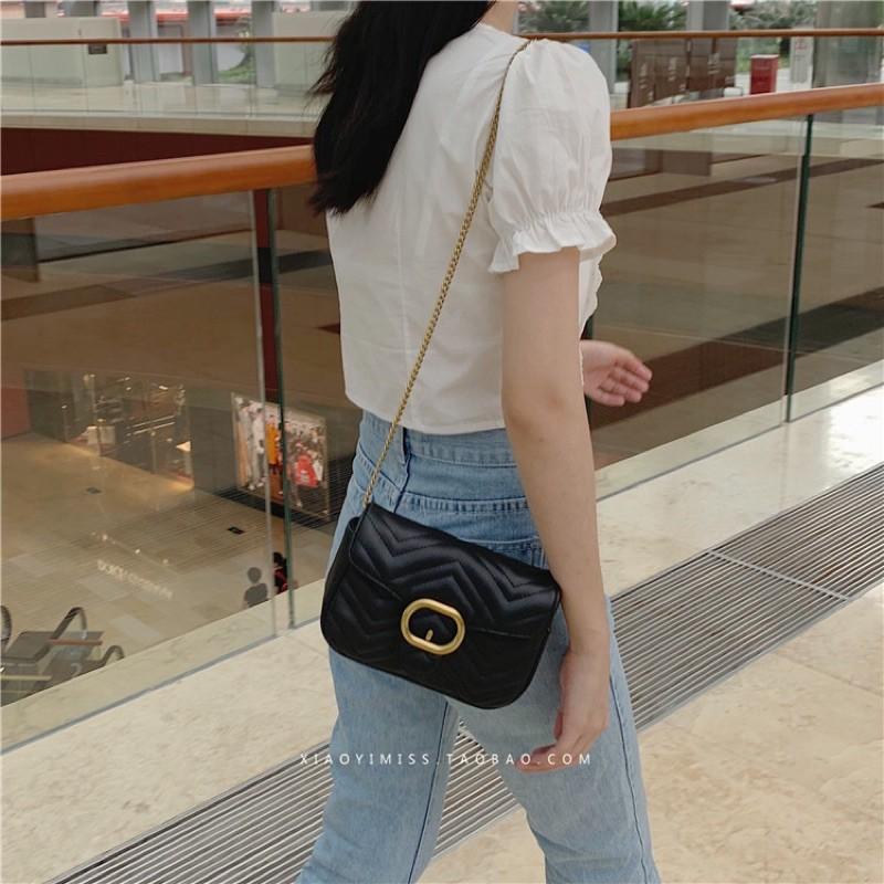 Túi đeo chéo chần ô Ulzzang xinh xắn 2193