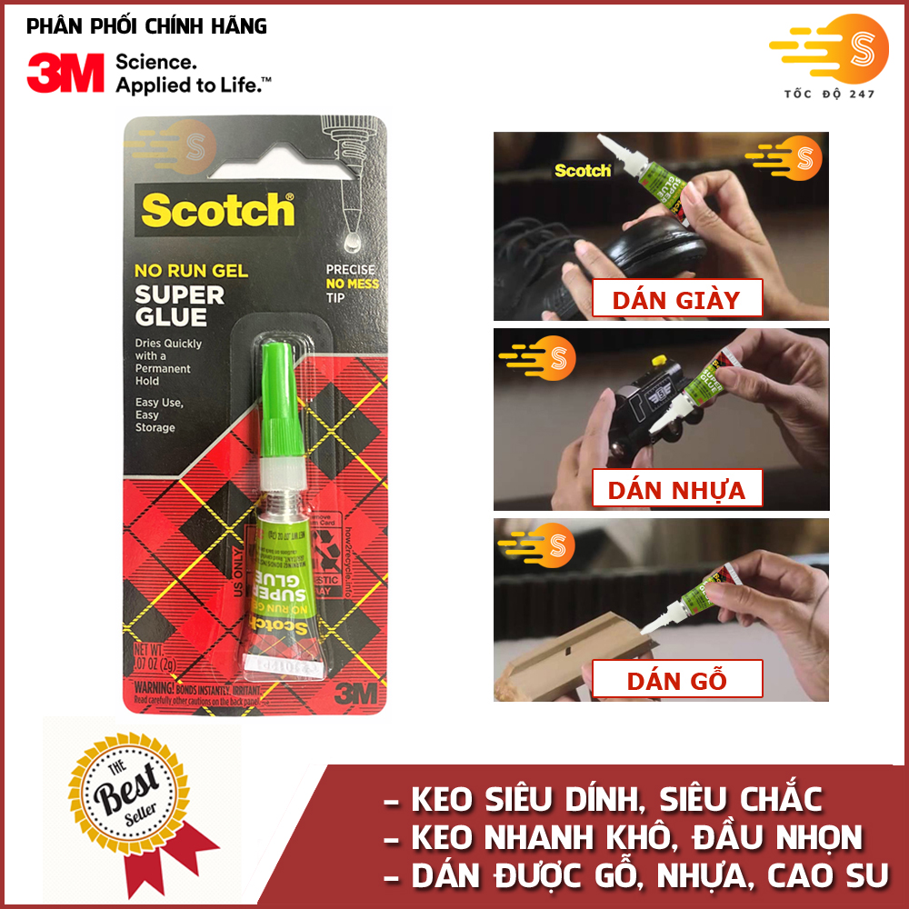 Keo dán đa năng nhanh khô siêu dính 3M Scotch AD113 2gram