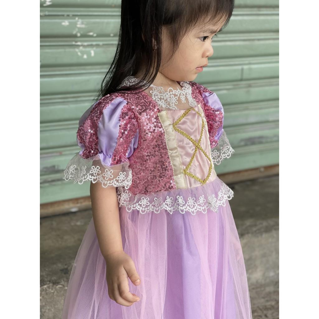 HM0192 - Đầm Công Chúa Tóc Mây Rapunzel Mã K26 Cho Bé Gái