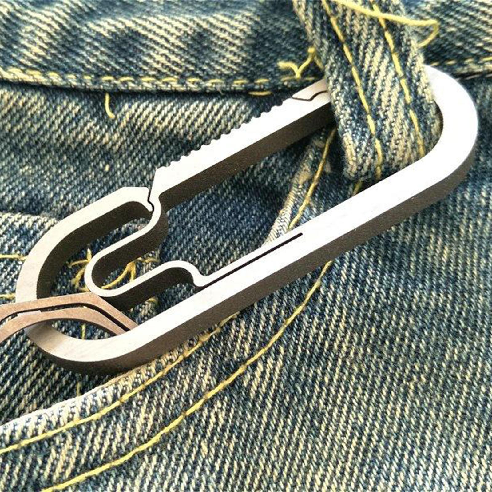 Titanium Outdoor Camping Carabiner Keychain Buckle Snap Hook 7cm Silver