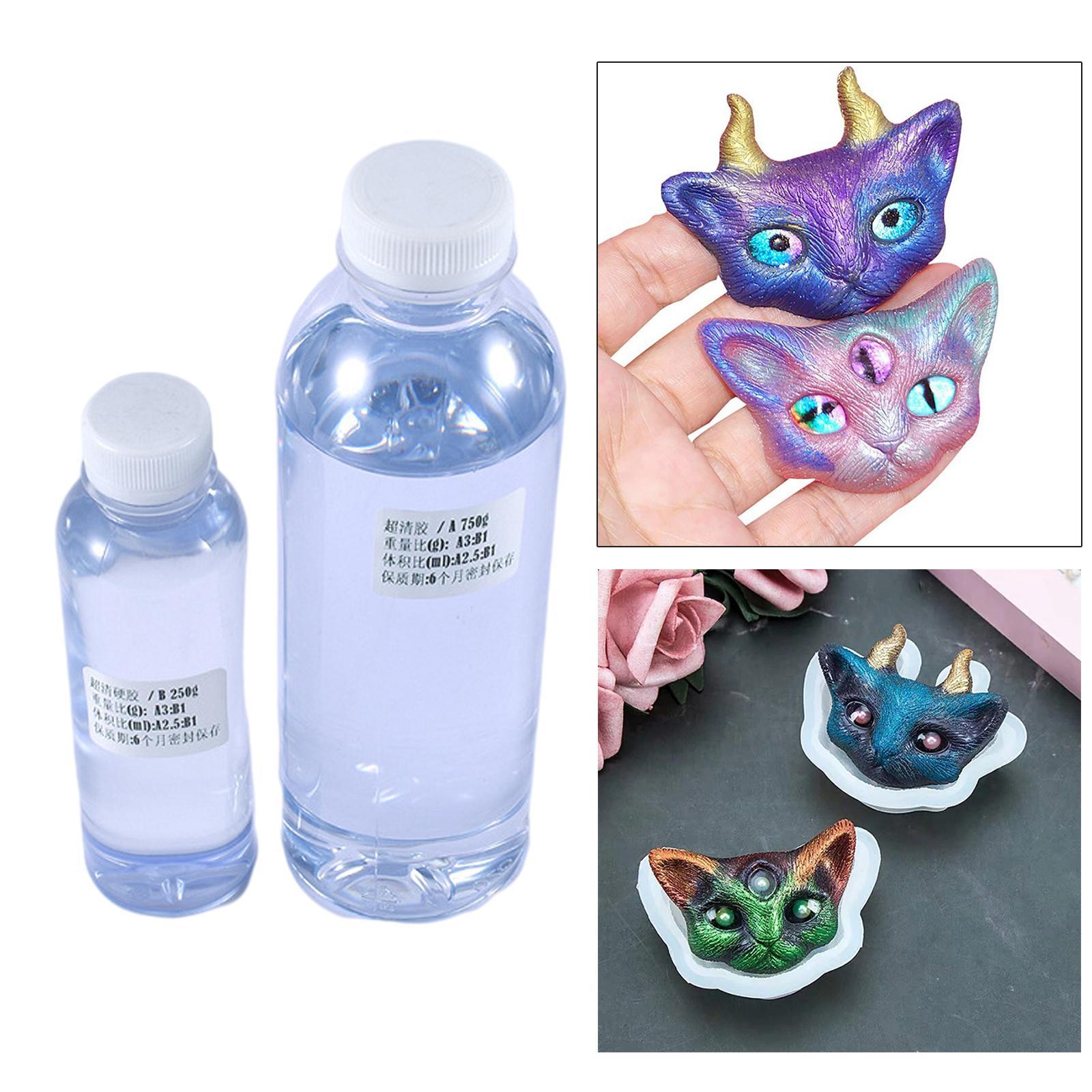 Glue Transparent Resin for DIY Jewelry Crafts Decoration Making Crystal Clear AB Glue for Resin Mold, Casting and Coating