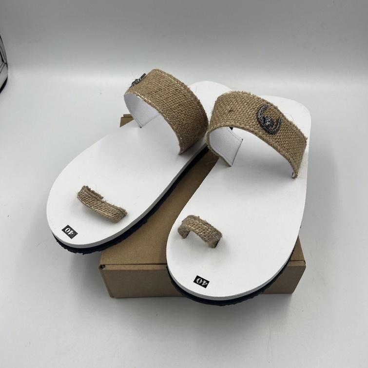 dép xỏ ngón nam nữ đế bằng quai bố ( sandal đồng nai )