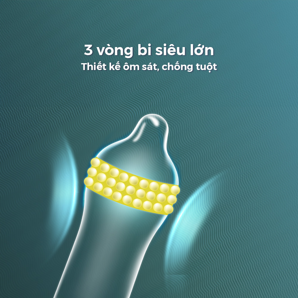 Bao cao su Shell Dino Iguan - 1 bao 2 vòng bi siêu lớn + 1 bao Shell Performax (Hộp 2 cái) | SHELL CHÍNH HÃNG