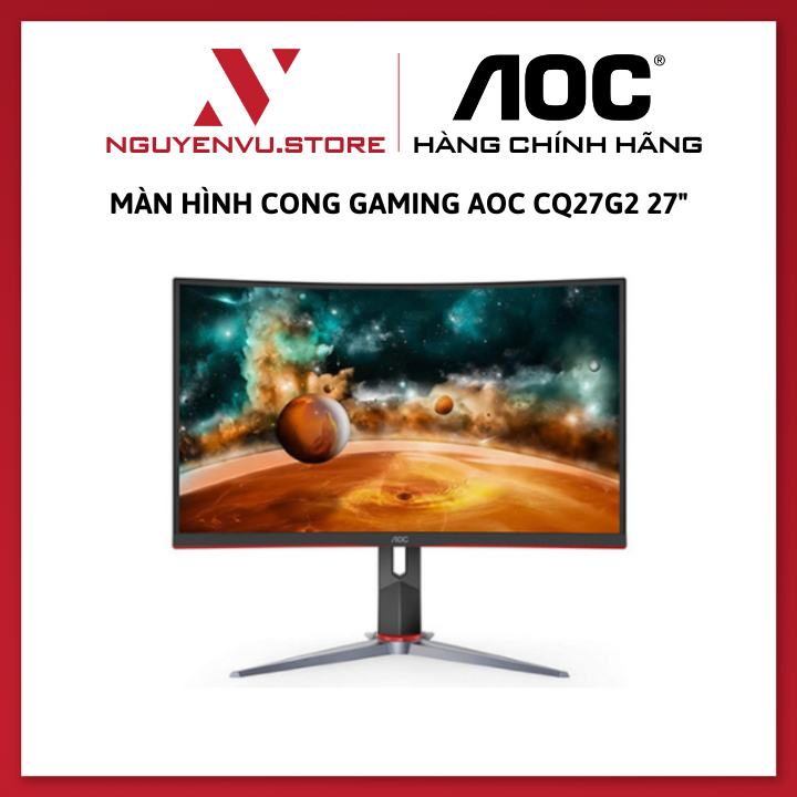 Màn Hình AOC CQ27G2 27&quot; VA 2k 144Hz 1Ms Gsync Compatible Chuyên Gaming- Hàng Chính Hãng