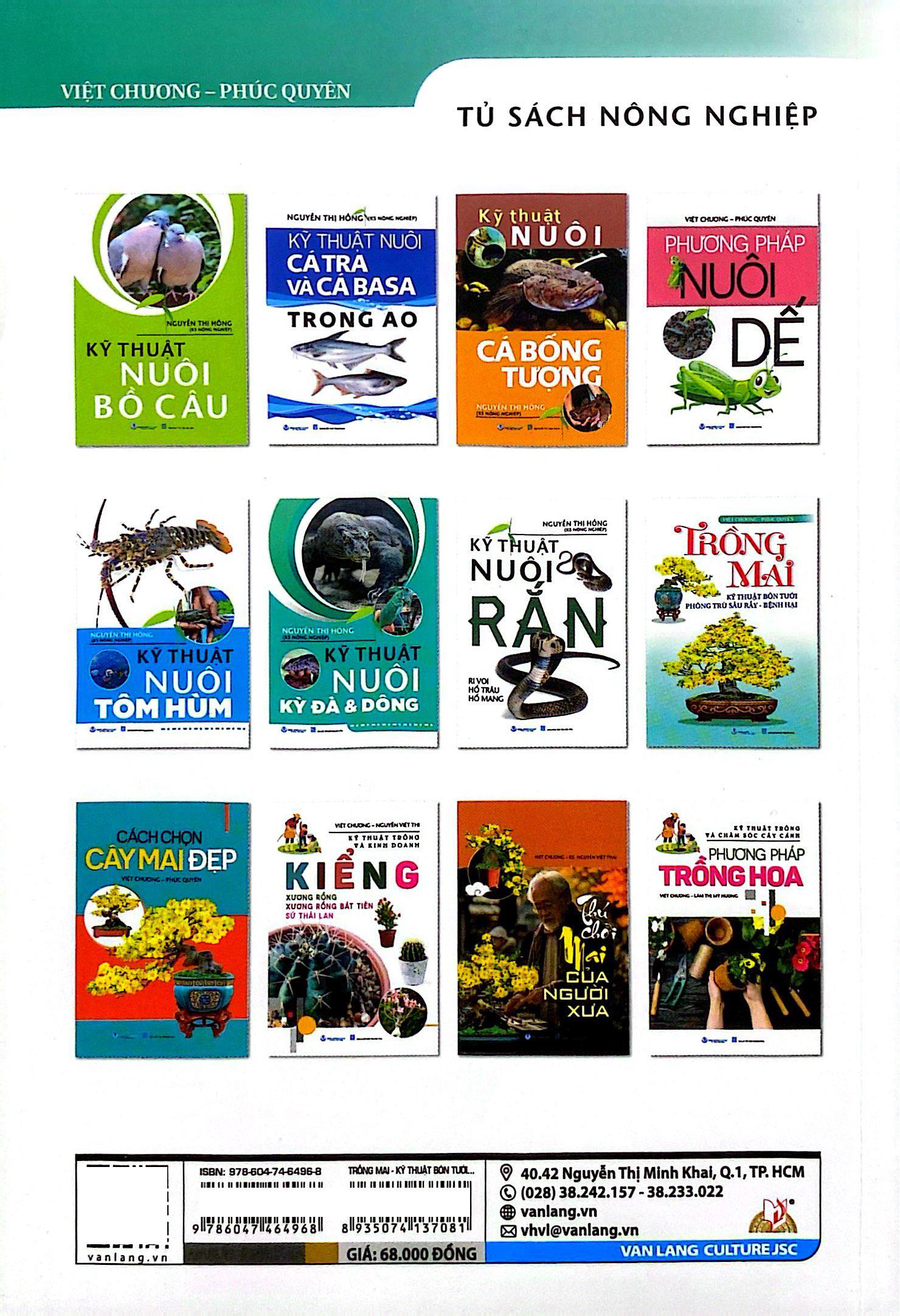 Sách - Trồng Mai - Kỹ Thuật Bón Tưới Phòng Trừ Sâu Rầy, Bệnh Hại (Tái Bản 2025)