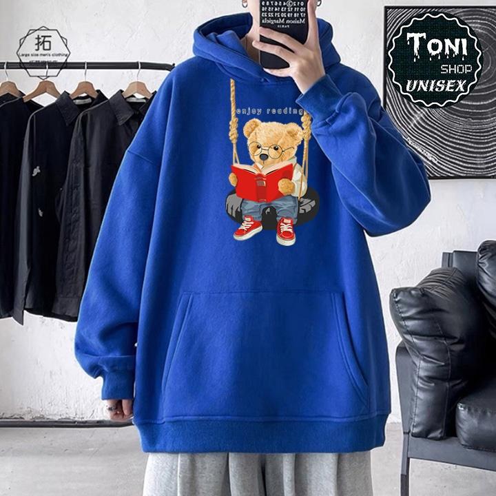 ÁO HOODIE NỈ BÔNG GẤU ĐU DÂY (HD4040 - Kèm Ảnh Thật)