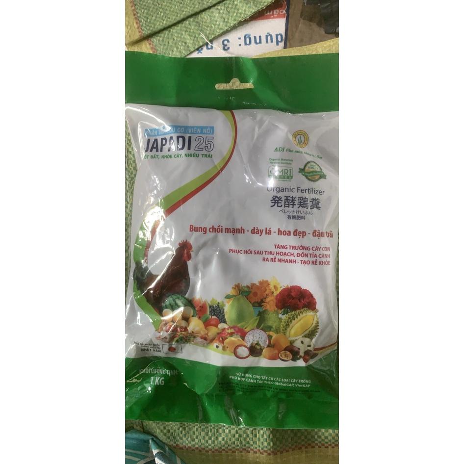 Phân gà  NPK 4-3-4 hữu cơ nhập khẩu từ Nhật bản Japadi gói 1kg