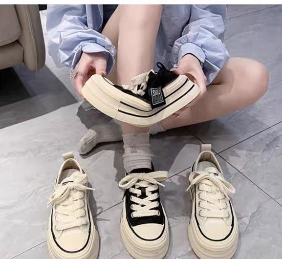 Giày sục mọi slip on viền đế bánh mì siêu xinh cá tính