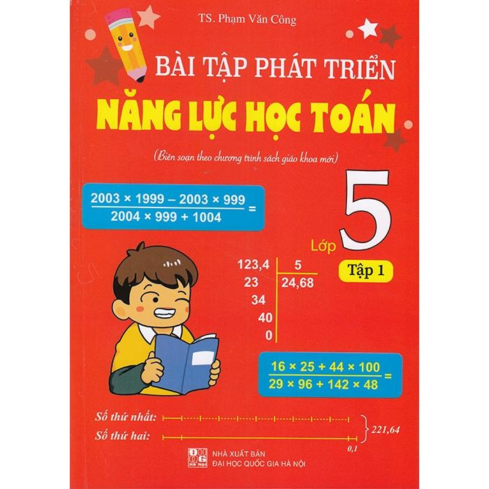 Sách - Bài tập phát triển năng lực học Toán 5 tập 1 (Biên soạn theo chương trình sgk mới)