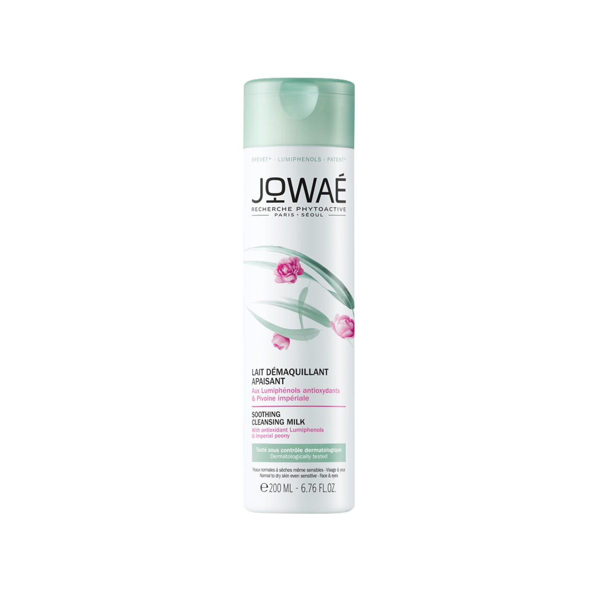 Sữa tẩy trang JOWAE làm sạch bụi bẩn và Make up dành cho da nhạy cảm Mỹ phẩm nhập khẩu Pháp SOOTHING CLEANSING MIL 200ml