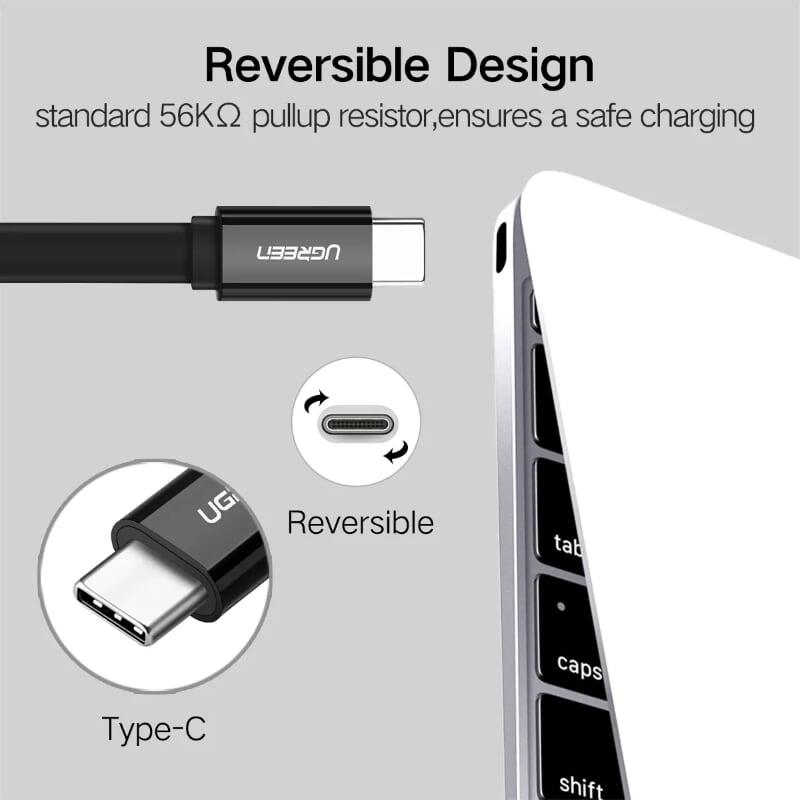 Ugreen UG30626US172TK 0.25M màu Đen Cáp USB TypeC sang USB 3.0 cáp tròn - HÀNG CHÍNH HÃNG
