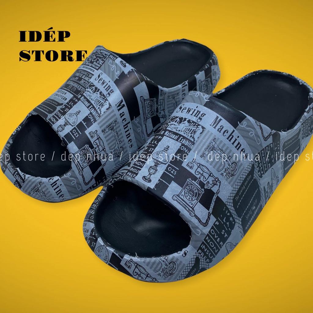 Dép bánh mì Nam quai ngang chữ SEWING cao 3.5cm đúc siêu nhẹ iDÉP - DL175