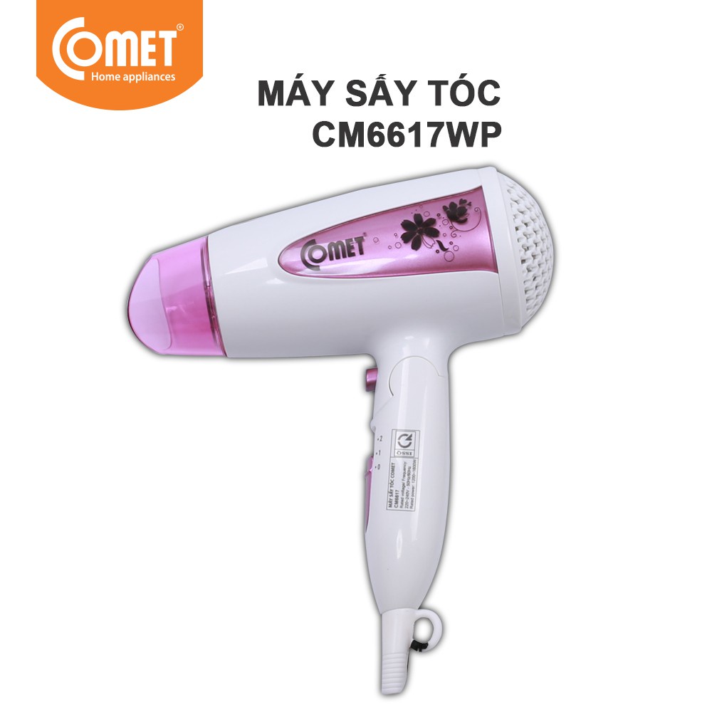 Máy sấy tóc 1600W Comet CM6617 giao màu ngẫu nhiên hàng chính hãng