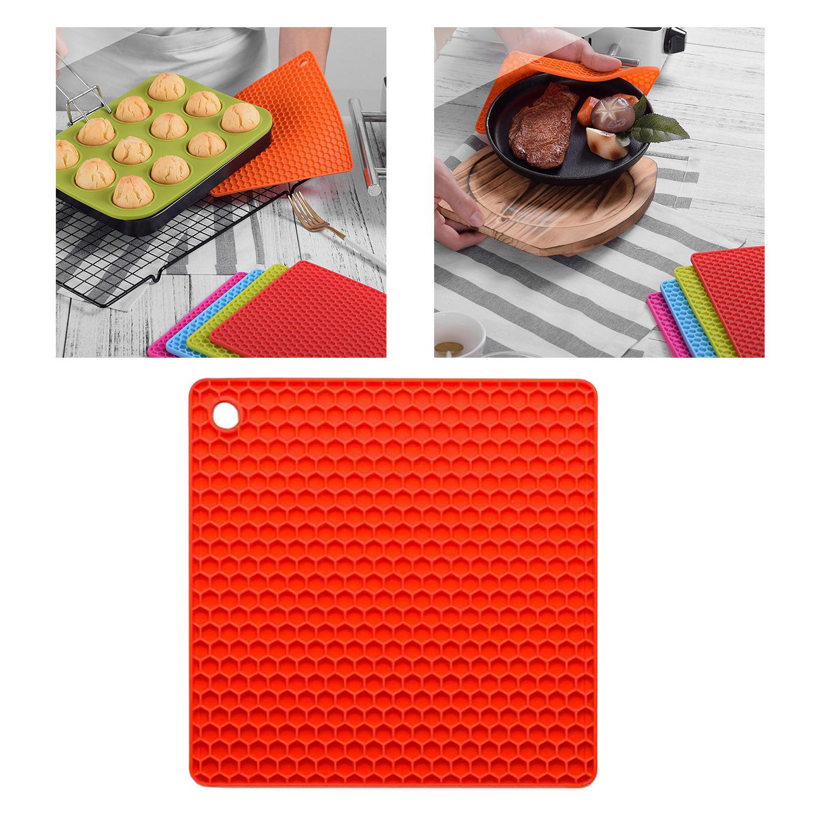 Silicone Pot Mat Heat Resistant Potholders Non Slip Trivet Pad for Cooking