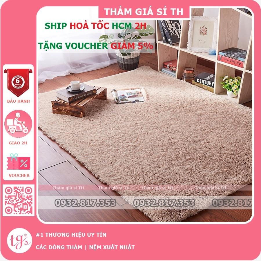 Thảm Lông Xù Màu Be | 160x200cm | Thảm Trang Trí Phòng Khách - Phòng Ngủ - Thảm Trải Sofa - Thảm Dành Cho Bé