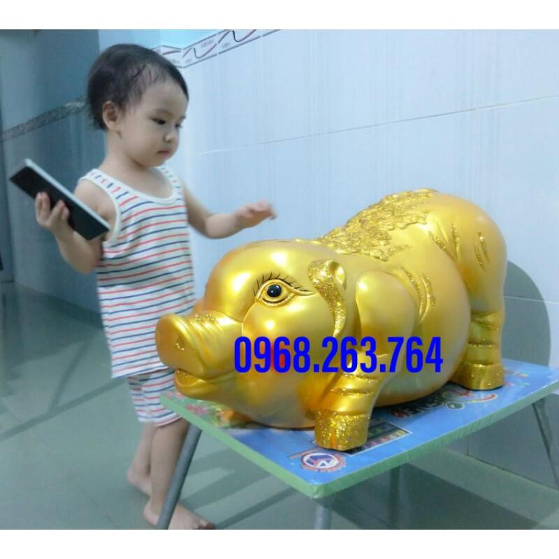 Lợn đất khổng lồ, heo đất khổng lồ dài 70cm, bao kiểm tra hàng trước khi thanh toán