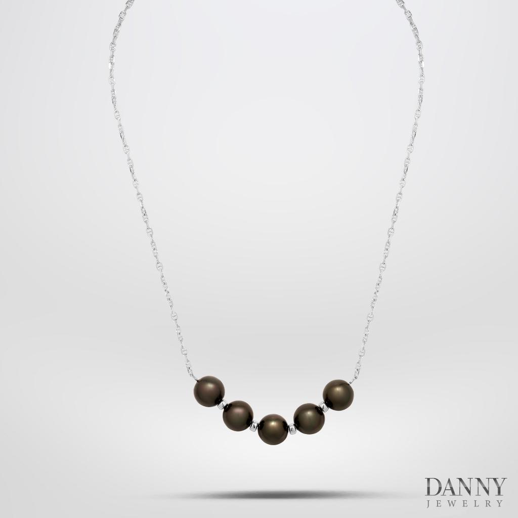 Dây Chuyền Danny Jewelry Bạc 925 Xi Rhodium Đính Mặt Ngọc Ốc D6235100005