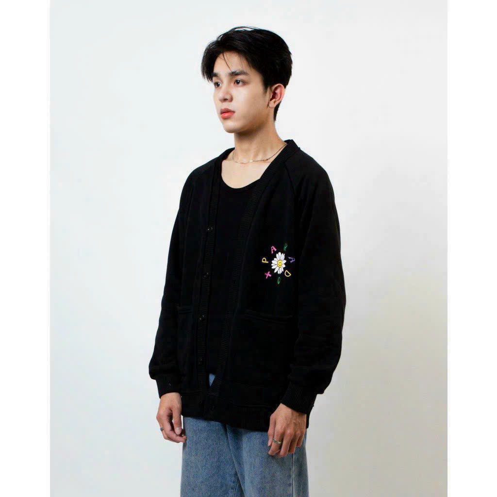 Áo khoác Cardigan Paradox SIGNATURE LOGO CARDIGAN dày dặn ấm áp Nam Nữ Đơn Giản form rộng thu đông hoạ tiết hàn quôc, áo khoác ngoài nhẹ dễ phối đồ