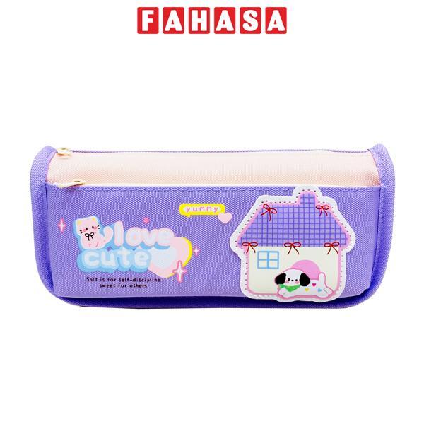 Bóp Viết Vải Love Cute - Yescholar 9415 - Màu Tím