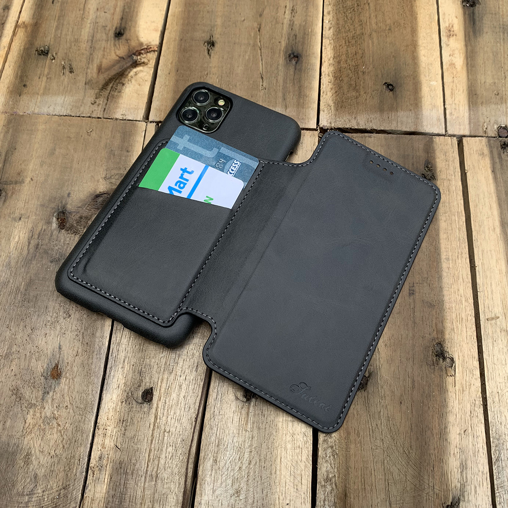Bao da kiêm ví dành cho iPhone 11 Pro - Màu đen