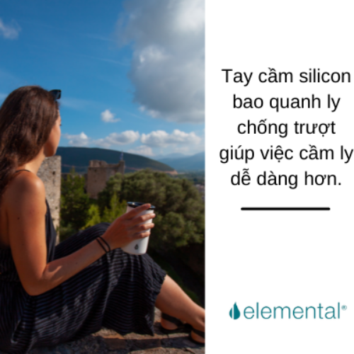 LY GIỮ NHIỆT ELEMENTAL MÀU TRẮNG , ĐẠT CHUẨN FDA HOA KỲ, THÉP 304 KHÔNG GỈ, GIỮ NÓNG LẠNH