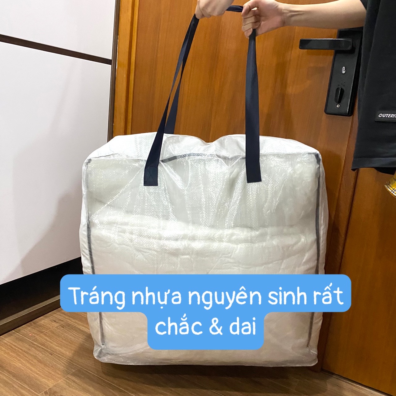 Túi Đựng Chăn Màn Hàng Nhà Máy 65x22x65cm Tráng Nhựa Nguyên Sinh Chắc Chắn