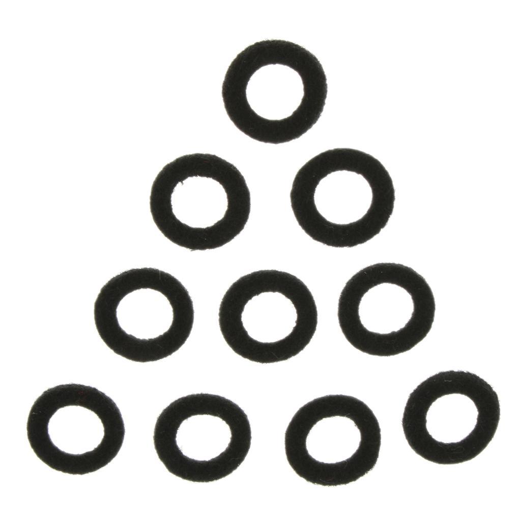 10pcs/pack Trumpet Wool Felts Washer Cushion for Trumpeter - Black