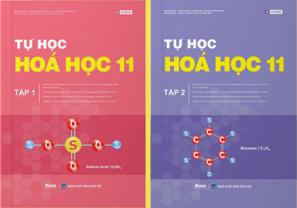 Sách - Combo Tự học Hóa học lớp 11 - Tập 1 + 2 (Moon)