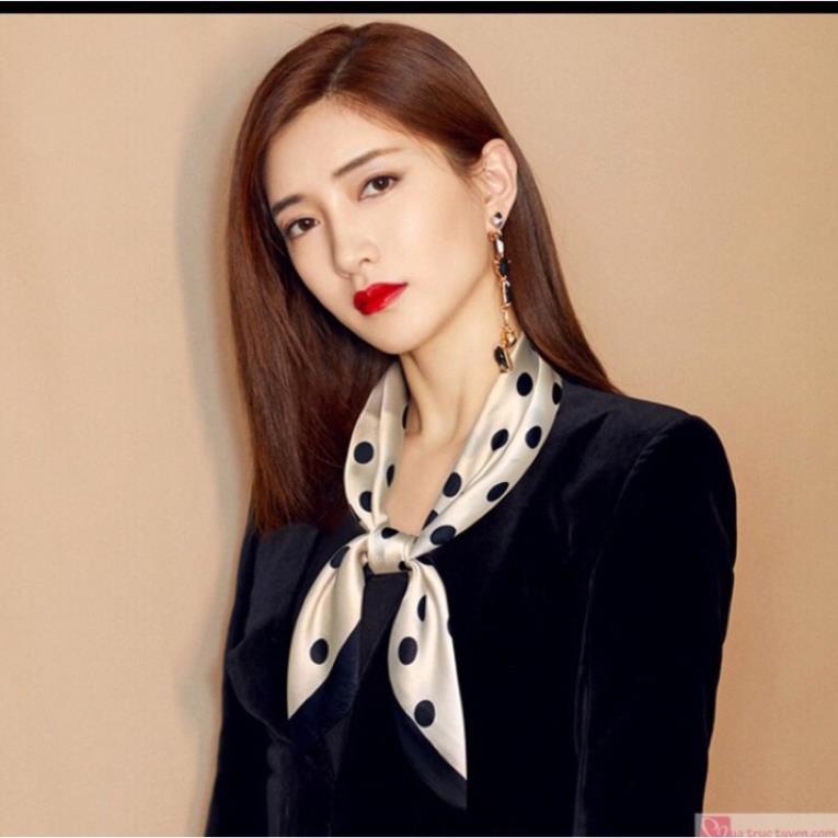 Khăn Lụa Vuông Cao Cấp , Khăn Lụa Cầm Tay Ô Vuông Chất Liệu Lụa Chiffon 70x70cm _,,