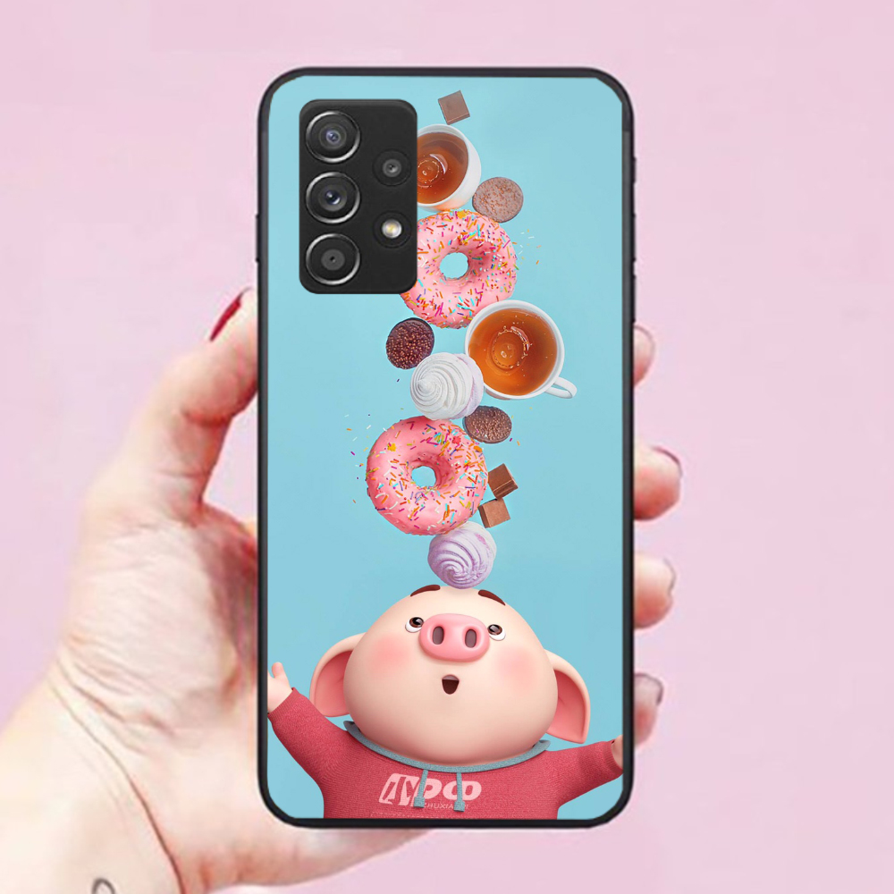 Ốp lưng dành cho điện thoại Samsung Galaxy A72-5G Hình Heo Hồng Cute