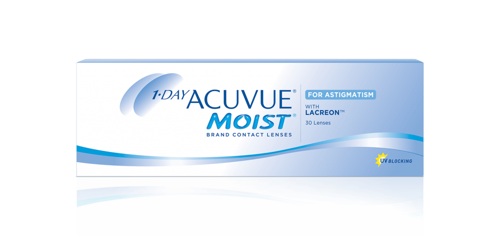 Kính áp tròng Acuvue LOẠN THỊ loại 1 ngày của Mỹ- Trục 180 - PLANO - C-1.75,Ax180