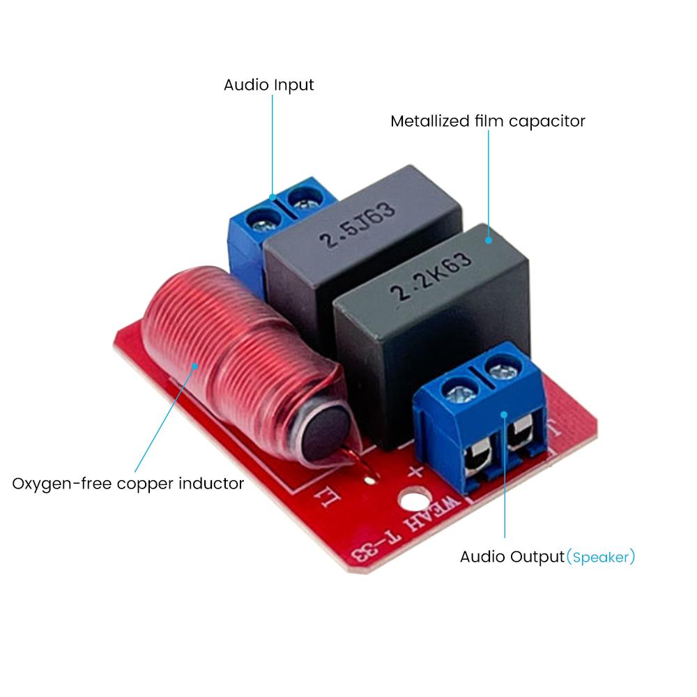 AIYIMA 1 Cái Nguyên Chất Tweeter Đeo Chéo 80W Loa Phân Tần HIFI Rạp Hát Tại Nhà Âm Thanh Xe Ô Tô Nâng Cấp Loa Treble Color: Tweeter Crossover