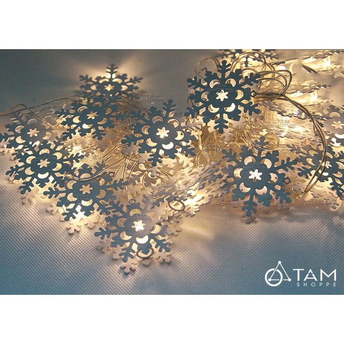Dây đèn led trang trí Noel hình bông tuyết