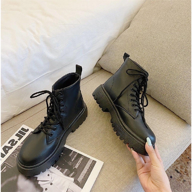 Giày Ulzzang Boots Cổ Cao Đơn Giản Phong Cách Hàn