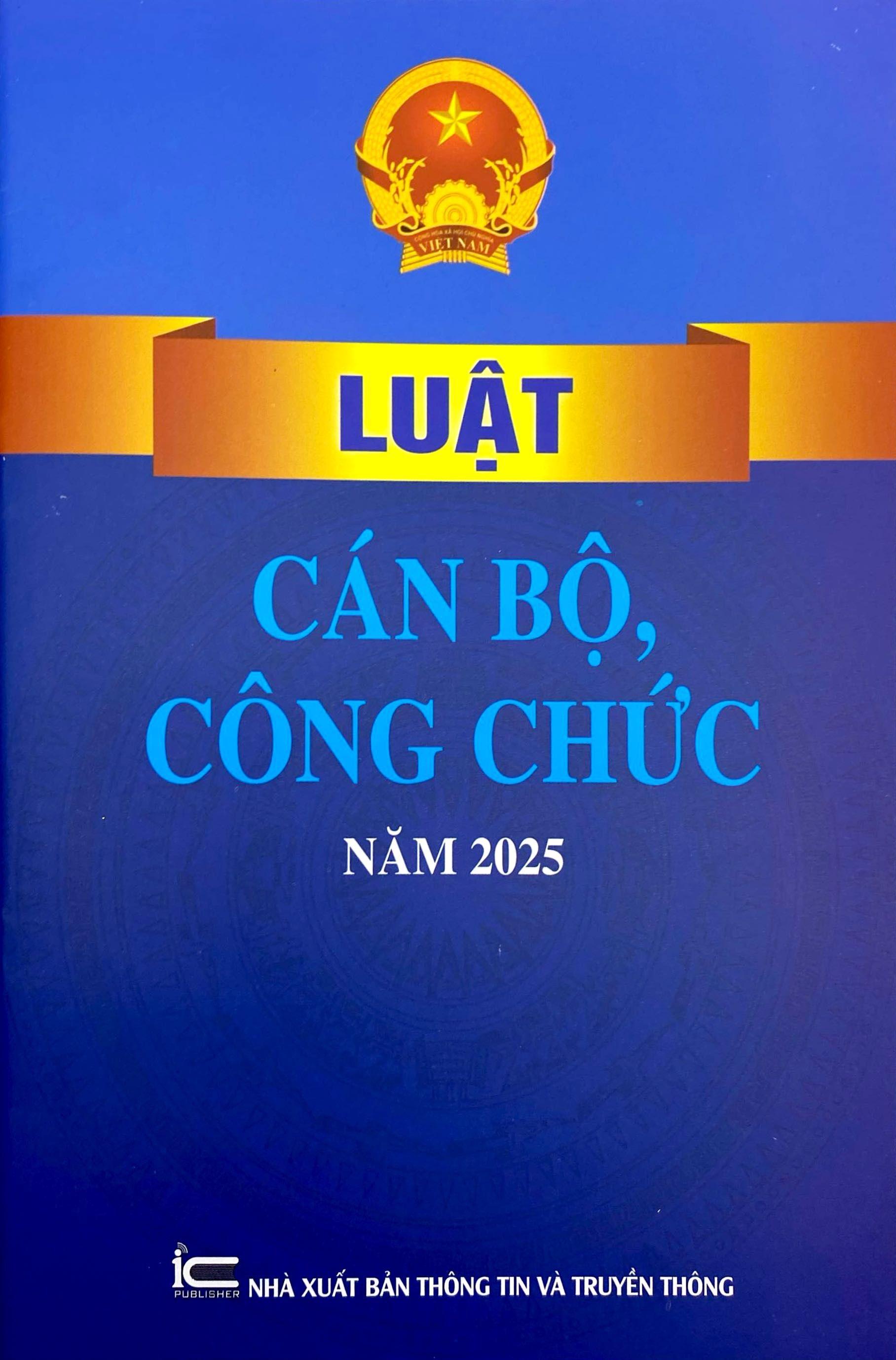 Sách - Luật Cán Bộ Công Chức Năm 2025