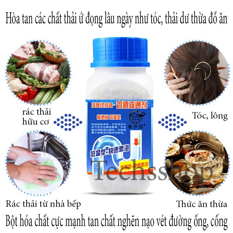 Chai Bột Thông Tắc Bồn Cầu Cho Nhà Tắm, Nhà Vệ Sinh Tiện Lợi Khử Mùi Nắp Xanh