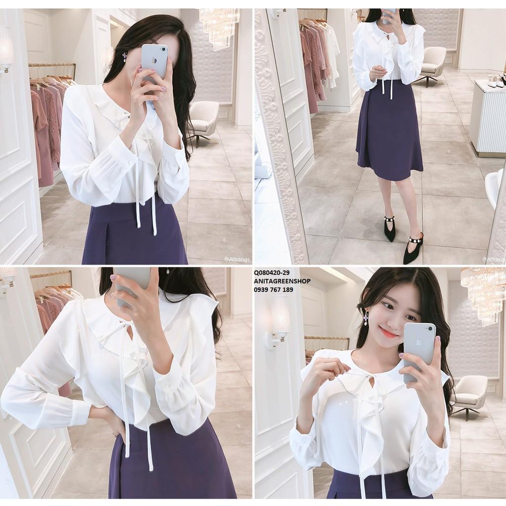 Q080420 ÁO SƠ MI NỮ NHÚN BÈO