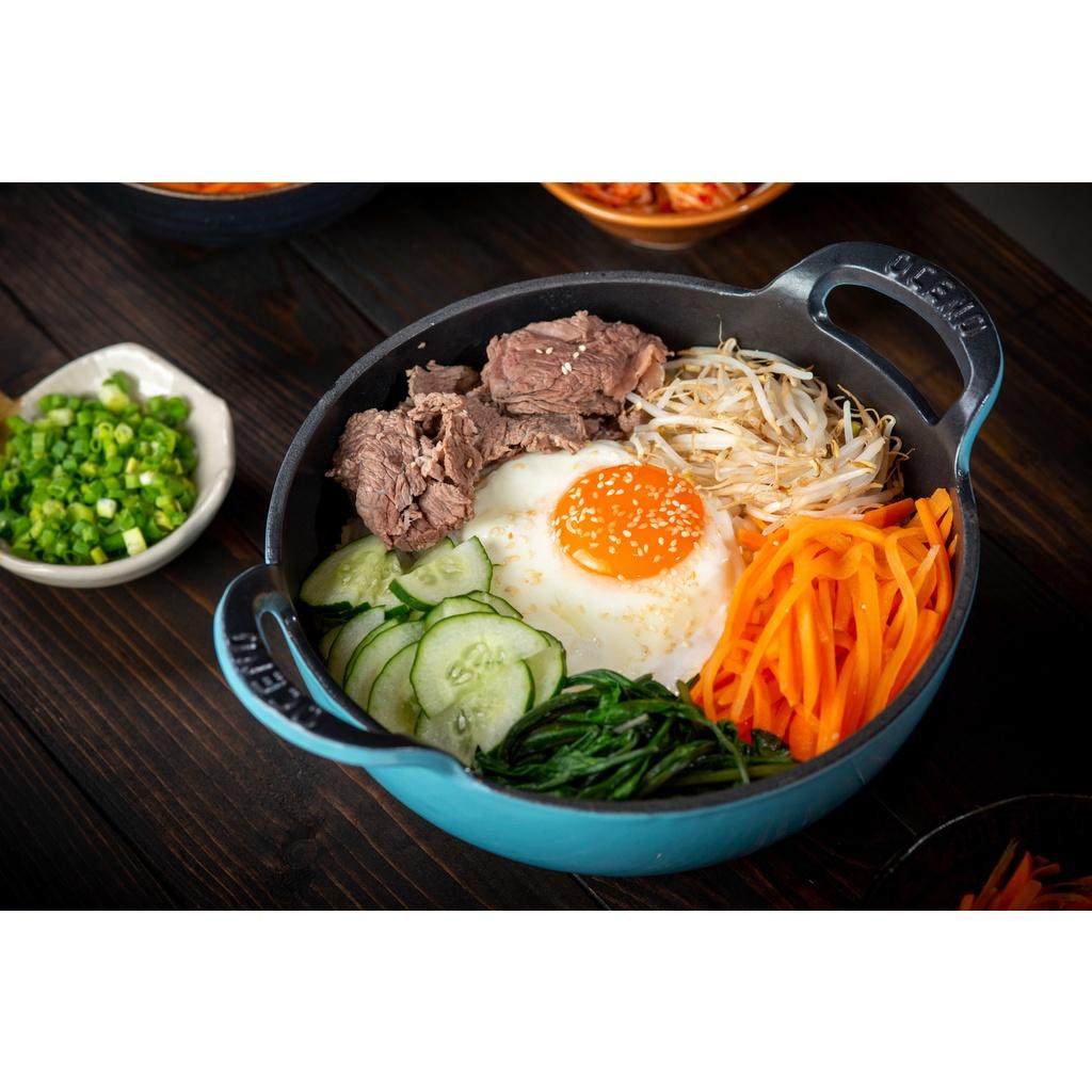 Chảo gang sâu lòng chống dính bếp từ cao cấp Oceno hai quai nguyên khối 20cm / 25cm , dùng được mọi bếp