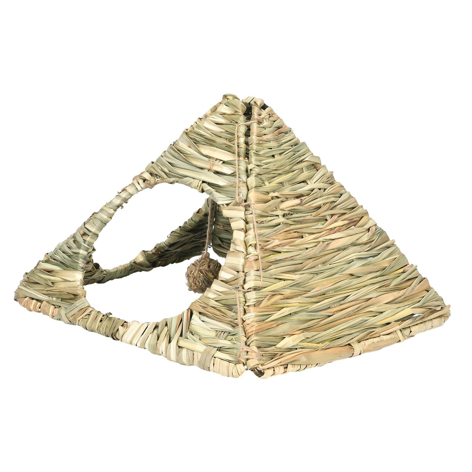 For Rabbit Foldable Woven Hideaway Hut for Gerbil Canary Hamster