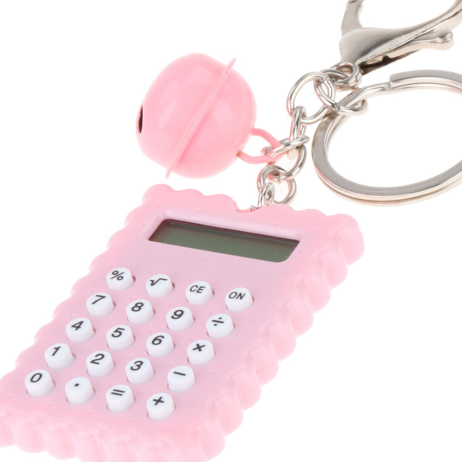 Mini Calculator 8 Display Pocket Size Portable Computer Lovely Pink